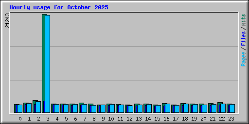 Hourly usage for October 2025